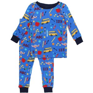 RuffleButts Gender Inclusive Viscose from Bamboo Toddler Long Sleeve Pajama Set - 1 of 4