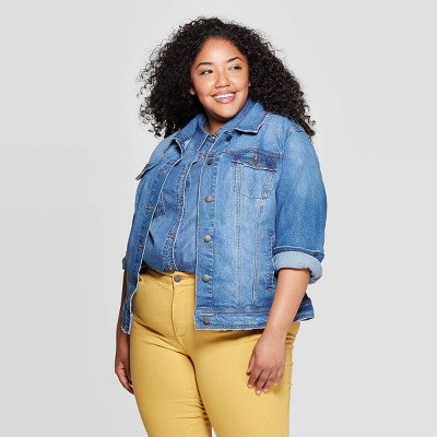 target plus size denim jacket