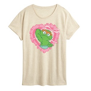 Women's - Sesame Street - Oscar Coquette Short Sleeve Graphic T-Shirt - 1 of 4