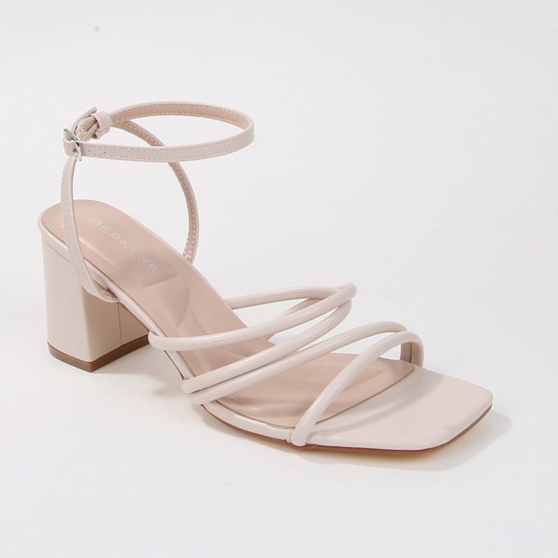 Berness Women's Emmarie Strappy Block Heel Sandals Beige 5.5