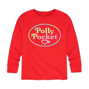 Boys' - Polly Pocket - Polly Pocket Ombre Logo Long Sleeve Graphic T-Shirt - 1 of 3