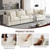 Modern Sectional Sofa 134 Inch 4-Seater Cloud Couch with Chenille Deep Seat Couches for Living Room, Bedroom and Apartment - 4 of 4