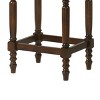 SEVOBAL Counter and Bar Stools Rustic Wooden Farmhouse Barstools with Upholstered Seat for Kitchen and Dining Room, Brown, 16.14"*13.78"*25.98" - 2 of 4