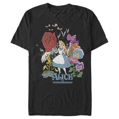 Men's Alice In Wonderland Alice And The Talking Flowers T-shirt : Target