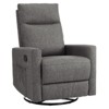 MAYEERTY Swivel Recliner Chair, Glider Single Chair for Living Room with Extra Large Footrest, High Back, Upholstered Deep Seat - 3 of 4