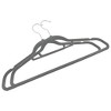 vidaXL 100 pcs Clothes Hanger Set Anti-slip Gray Velvet - 4 of 4