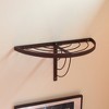 Half-Round Wrought Iron Wall Plant Shelf Roman Bronze - Achla Designs: Freestanding Indoor/Outdoor Holder, No Assembly Required - 3 of 4