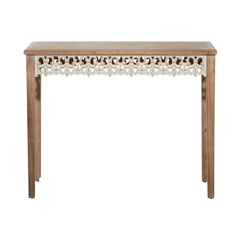 Large Farmhouse Wood Console Table Brown - Olivia &#38; May, 5 of 16