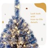 INFURNIC Artificial Trees 6FT Pre Lit Snow Flocked Christmas Tree with 750 Branch Tips for Holiday Decor, Blue, 72"*39.6"*39.6" - 3 of 4