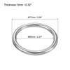 Unique Bargains Stainless Steel Seamless Welded DIY O Ring Buckles 20 Pcs Silver - 2 of 4