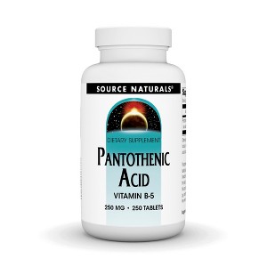 Pantothenic Acid 250mg by Source Naturals, Inc.  -  250 Tablet - 1 of 3