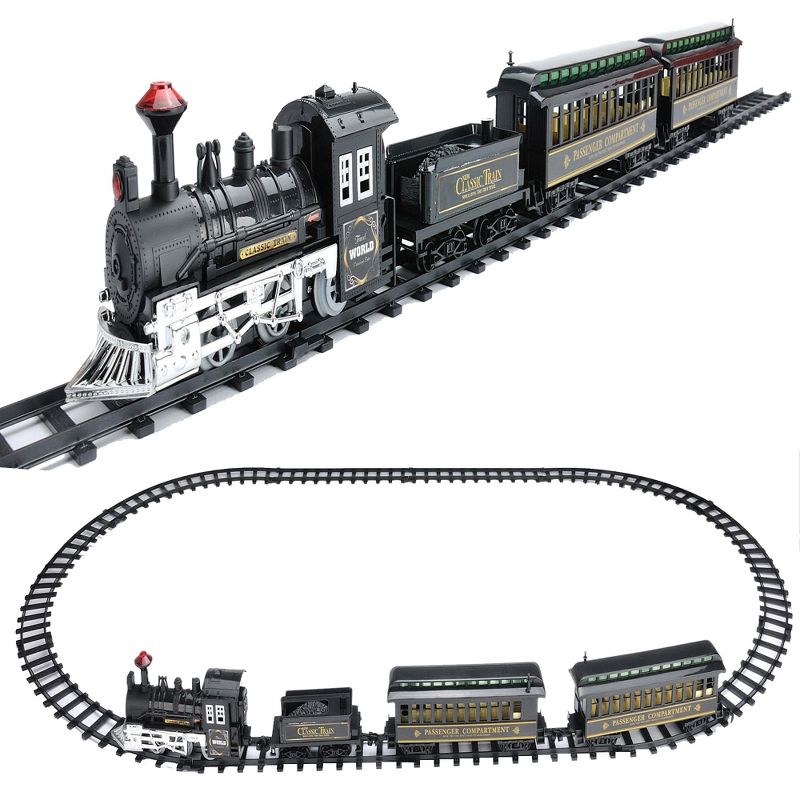 Northlight 14-Piece Battery Operated Lighted and Animated Classic Train Set with Sound 10.5", 3 of 5