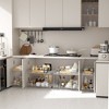 2-Tier Pull-Out Organizer under Cabinet Storage for Kitchen with Wooden Handle - 3 of 4