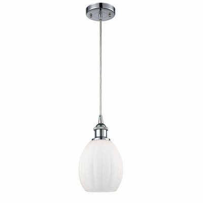 Eaton - 1 Light Cord Hung Mini Pendant In Industrial Style-9.5 Inches Tall and 6 Inches Wide