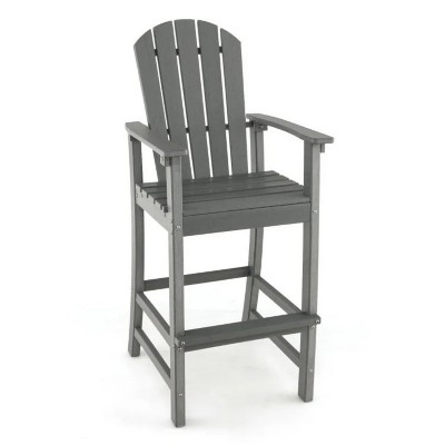 30 Inches Counter Height Outdoor Bar Stool with Armrests and Footrest