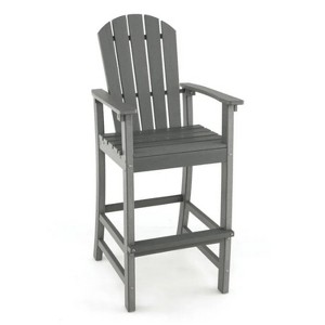 30 Inches Counter Height Outdoor Bar Stool with Armrests and Footrest - 1 of 4