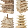 ROBOTIME 3D Puzzles Wooden Model DIY Pagoda Mechancial Construction Creative Jigsaw Craft Kits Gift , Beige, 6.3"*6.3"*12.6" - 4 of 4