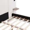 PAGED Bed Frame Linen Upholstered Bed with Integrated Lights and Shelves, Box Spring Not Required - 3 of 4