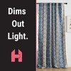 HLC.ME William Boho Damask Striped Back Tab Rod Pocket - Light Blocking Darkening Window Curtains, Set of 2 - 4 of 4
