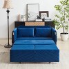 NicBex Convertible Sofa Bed Couch with Arm Pockets & Adjustable Backs,Velvet Upholstered Loveseat Sofa for Living Room,Bedroom - 4 of 4