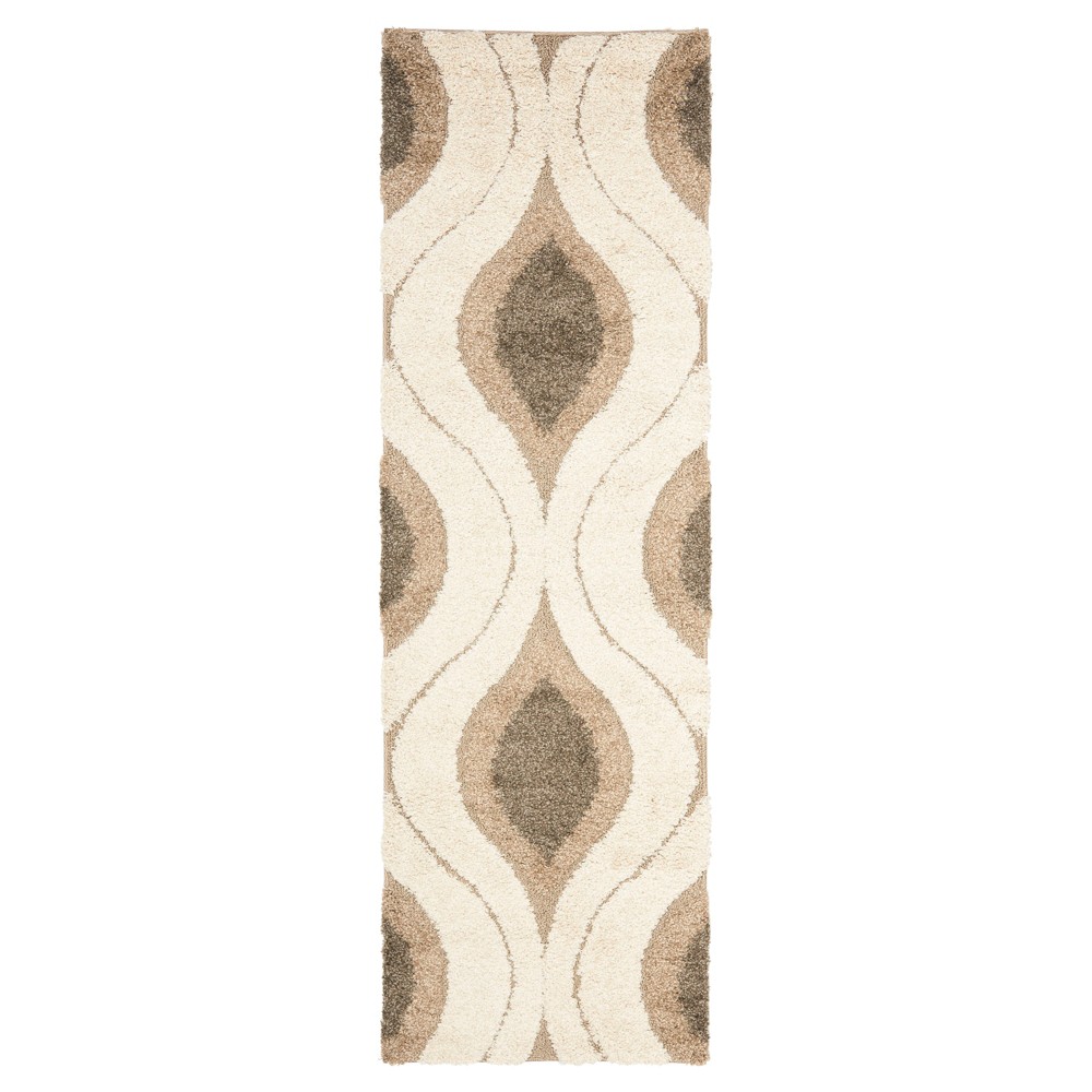 Cream/Smoke Solid Tufted Runner - (2'3inx10' Runner) - Safavieh