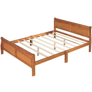 NicBex Queen/Full/Twin Size Wood Platform Bed with Headboard for Adults/Boys/Girls - 1 of 4