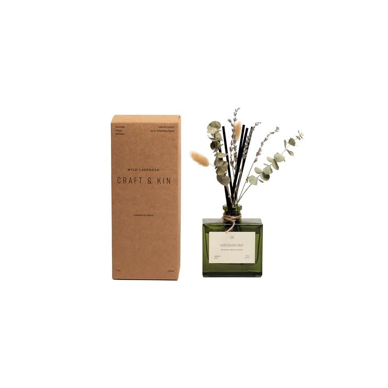 Craft & Kin Reed Diffuser Set With Flower For Home, 1 of 10
