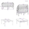 Gulches Beige 3-Piece Patio Chaise Lounges with Retractable Canopy - Outdoor Daybed Sofa Set - 4 of 4