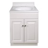 22"x25" Wyndham Two Door Vanity with 4" Cultured Marble Centerset White - Design House LA: Plywood Frame, No Shelves - 4 of 4