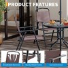 6 Pieces Patio Dining Set w/ Umbrella, Outdoor Furniture Set with 4 Folding Dining Chairs, Garden Patio Furniture Set w/ Umbrellas - 3 of 4