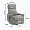 TIRAMISUBEST 3-Mode Fabric Heated Massage Manual Recliner Swivel Rocker Reclines Up to 155 Degrees and Features 8 Vibration Nodes - 4 of 4