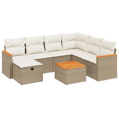 vidaXL Garden Sofa Set Beige