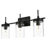 Elegant Lighting Benny 3 light Black and Clear Bath Sconce - 2 of 4