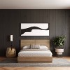 Nexera Queen Milano Platform Bed with Headboard Brown Oak - 4 of 4