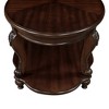 22'' Retro Round End Table Solid Wood Side Table with Shelf - 4 of 4