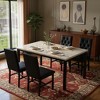 Hooseng 5-Piece Dininng Room Table Set with 4 Uphosltered Dining Chairs, Faux Marble Table Top and Metal Frame Space-Saving Dining Table Set for 4 - 3 of 4
