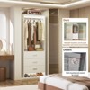 Aheaplus 24'' Freestanding Closet Organizer System with Hanging Rods and Drawers - 3 of 4