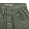 Girls' Organic Corduroy Button Front Skirt, Kids - 2 of 3