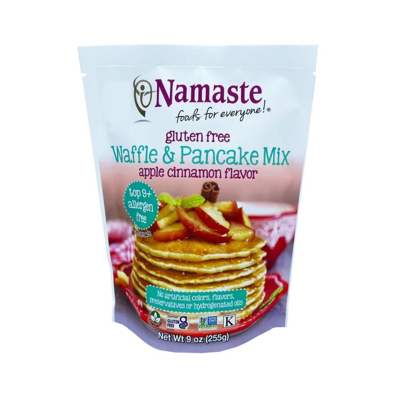 Namaste Foods Gluten Free Apple Cinnamon Waffle & Pancake Mix - Case of 6/9 oz, 2 of 5