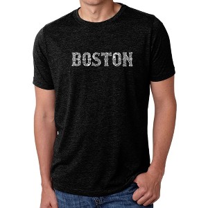 LA Pop Art Men's Premium Blend Word Art T-shirt - BOSTON NEIGHBORHOODS - 1 of 4
