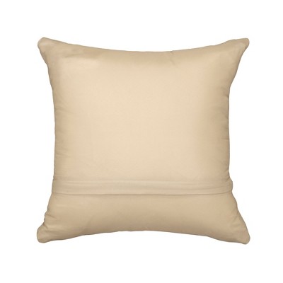 Honeycomb Beige and Black Round Indoor/Outdoor Pillow