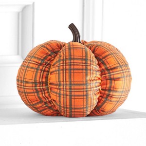The Lakeside Collection Decorative Harvest Plush Pumpkins - Harvest Leaves Medium - 1 of 4