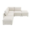 NicBex Modern L Shape Sectional Sofa Corduroy Armless Modular Couch with 2 Ottomans for Living Room and Office - 3 of 4