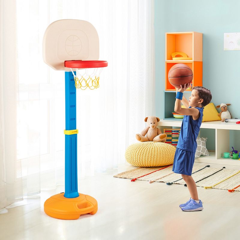 Costway Kids Children Basketball Hoop Stand Adjustable Height Indoor Outdoor Sports Toy, 2 of 10