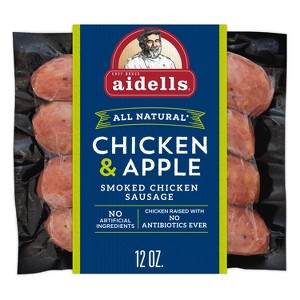 Aidells Chicken & Apple Smoked Chicken Sausage - 12oz/4ct - 1 of 3