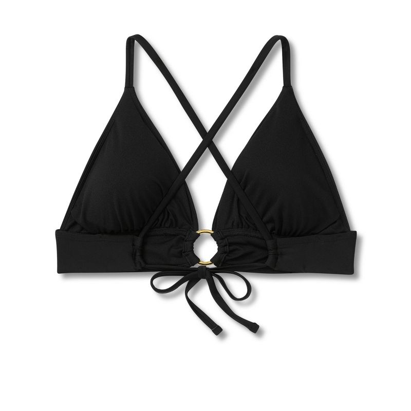 Women's Ring-Front Longline Triangle Bikini Top - Shade & Shore™, 6 of 7