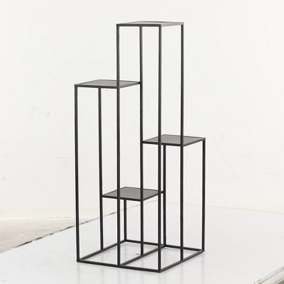 16 Wide Planter Stand Modern Iron Black - Olivia & May : Target