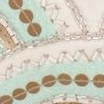 beige/teal/gold