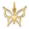 Black Bow Jewelry 14k Yellow Gold Polished Butterfly Charm, 15mm - 3 of 4