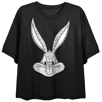 Target Black Classic Bunny Looney -l Sleeve Bugs Character Cartoon Long Tunes Split Tee : Mens